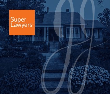 Super Lawyers logo over desaturated image of JJ Talbott office